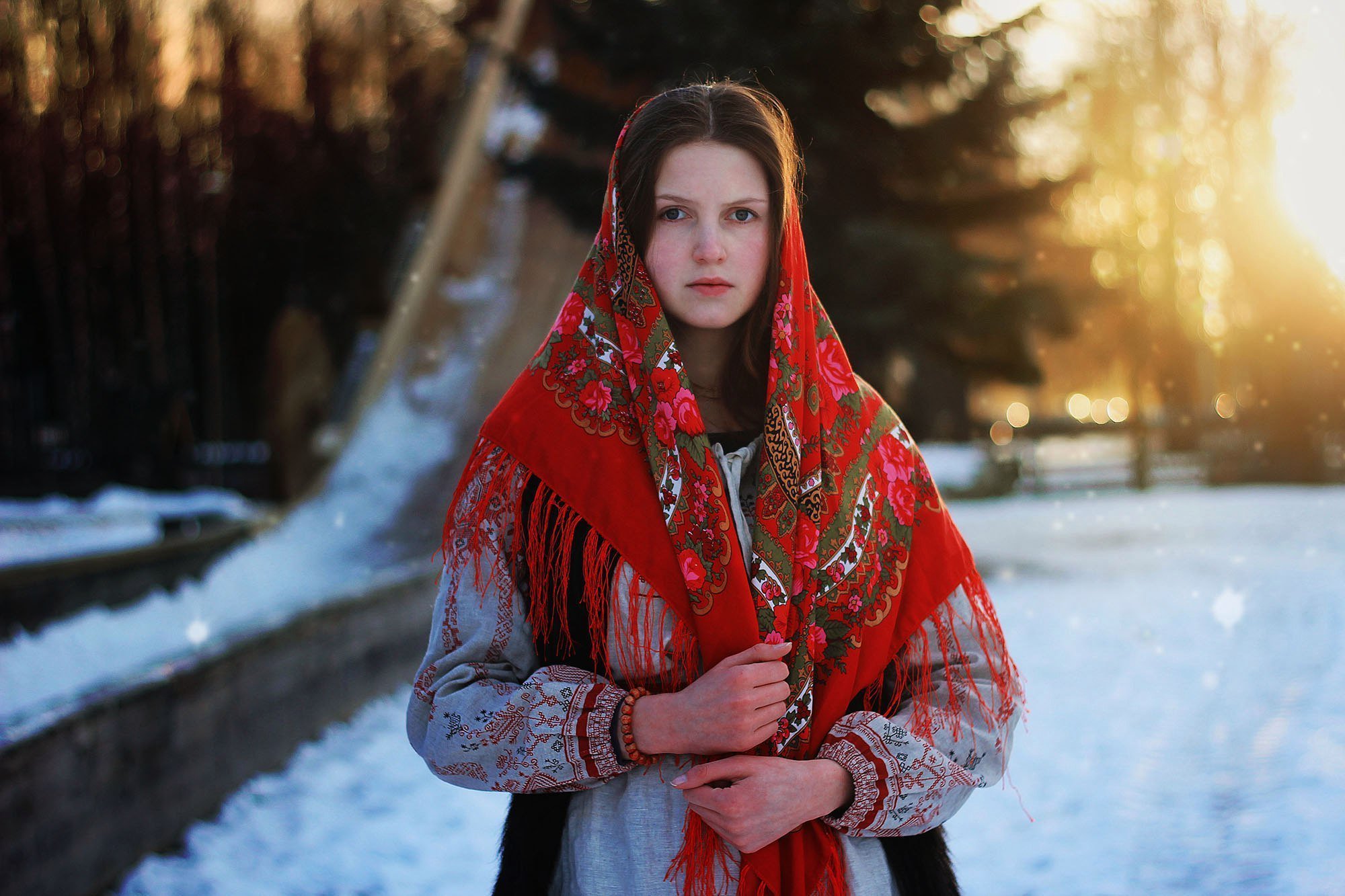 Girls in Slavic costumes in Hamheung