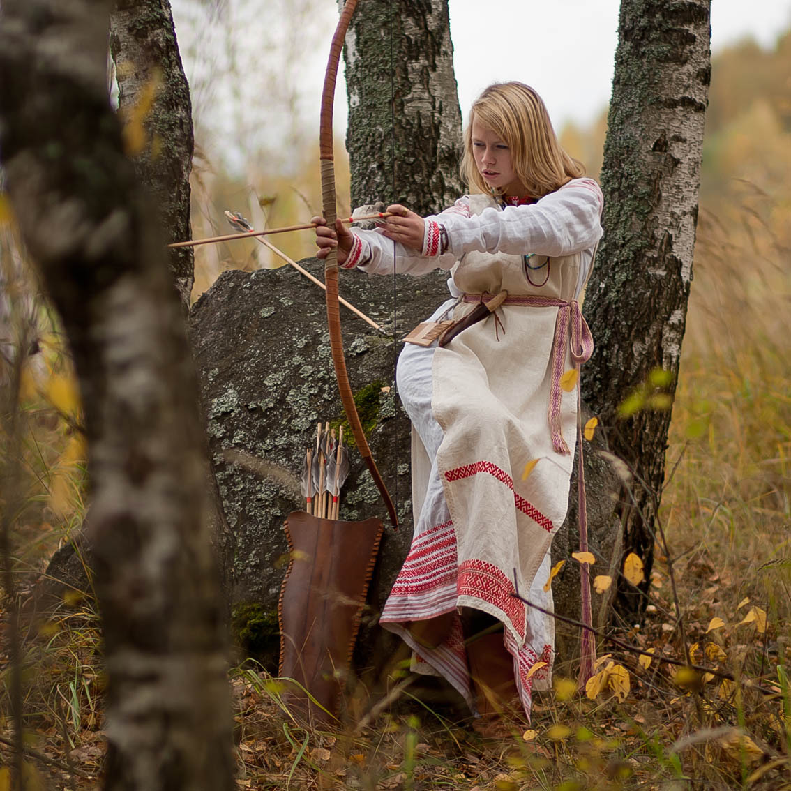Sexy photo Girls in Slavic costumes in Hamheung